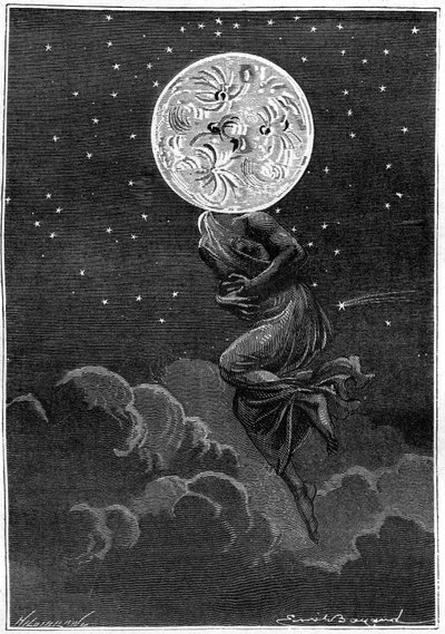 Gravure (door Emile Bayard) van Jules Verne