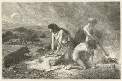 De kunst van het maken van brood in het stenen tijdperk door Emile Antoine Bayard