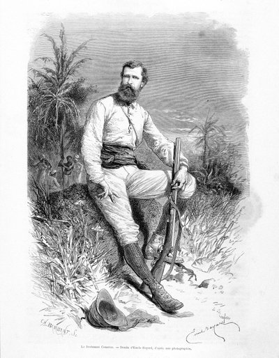 Portret van de Britse luitenant en ontdekkingsreiziger Verney Lovett Cameron (1844-1894) door Emile Antoine Bayard