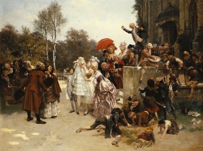 De doop, 1863 door Emile Antoine Bayard