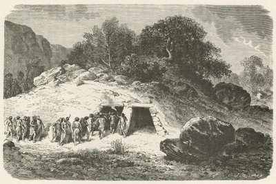 Een tumulus uit het neolithicum door Emile Antoine Bayard