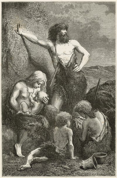 Een familie in het stenen tijdperk door Emile Antoine Bayard