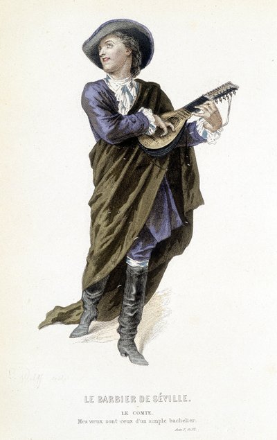 Graaf Almavira in Le barbier de Seville door Emile Antoine Bayard