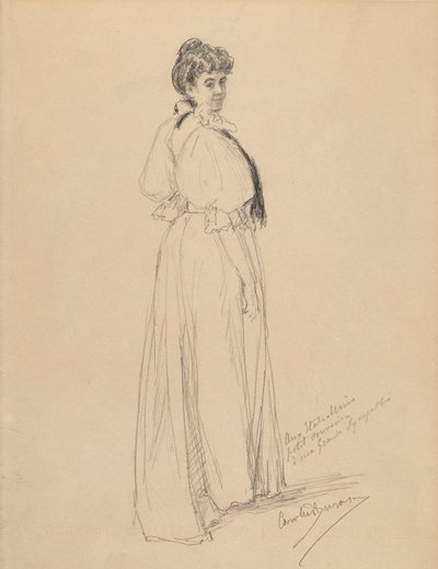 Schets van een dame door Emile Auguste Carolus Duran