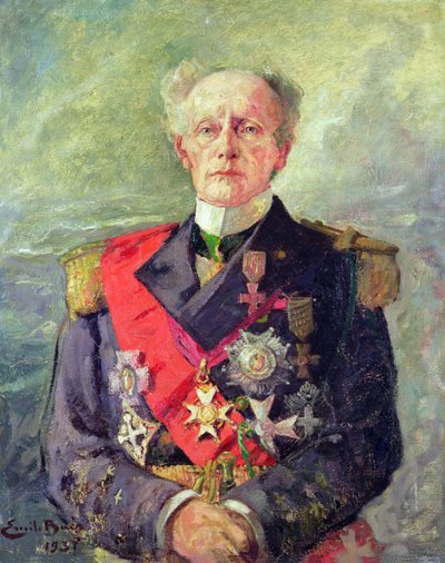 Emile Paul Guépratte (1856 - 1939), vice-admiraal door Emile Baes