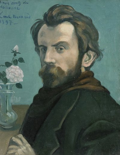 Zelfportret door Émile Bernard (signed by artist)