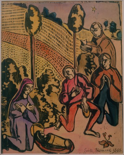 Aanbidding der herders door Emile Bernard