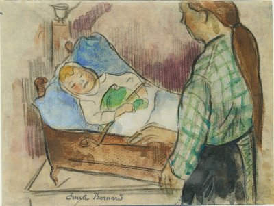 Bedtijd door Emile Bernard
