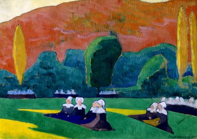 Bretonse vrouwen bij een pardon door Emile Bernard