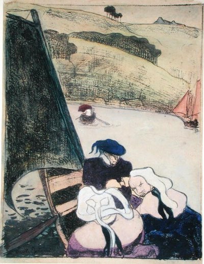 Bretons in een boot, uit de serie 
