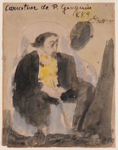 Karikatuur van Paul Gauguin door Emile Bernard