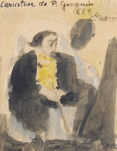 Karikatuur van Paul Gauguin, 1889 door Emile Bernard