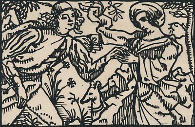 Illustratie voor Villons Petit Testament, 1919 door Emile Bernard