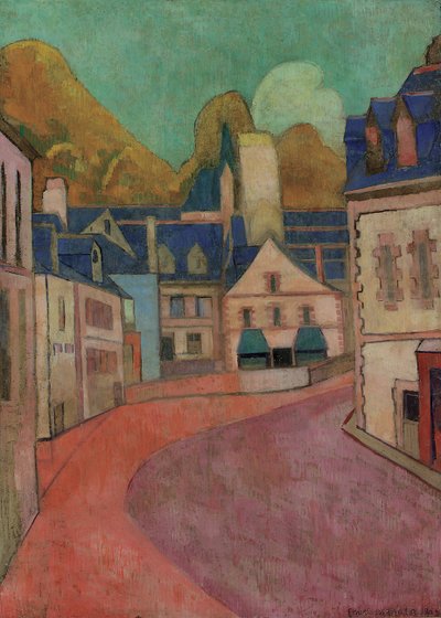 De Roze Straat, Pont-Aven, 1892 door Emile Bernard