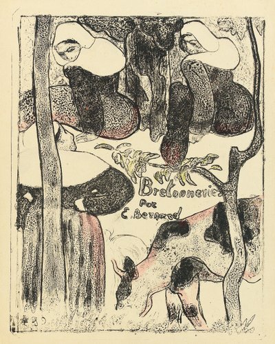 Les Bretonnieres, vooromslag van de serie, 1888-89 door Emile Bernard
