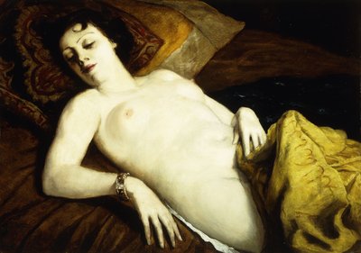 Slapende naakte vrouw met armband door Emile Bernard