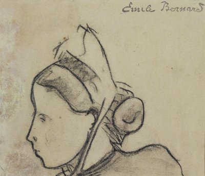 Studie van een Bretonse vrouw door Emile Bernard