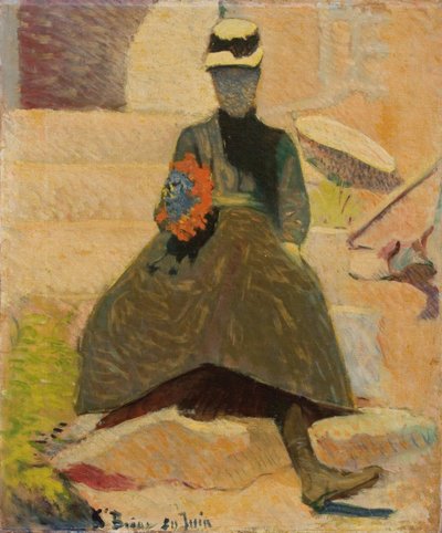 Vrouw in Saint-Briac, 1886 door Emile Bernard