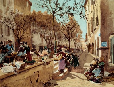 Een dag wandelen in de Provence in de 19e eeuw door Emile Charles Dameron