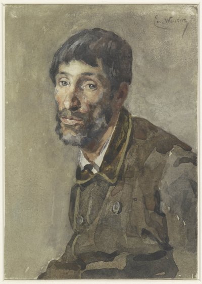 Portret van een man door Emile Charles Wauters