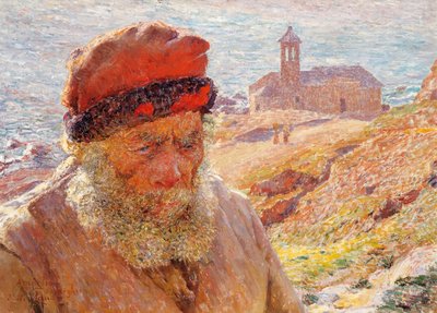 Ampelio, oude visser van Bordighera door Emile Claus