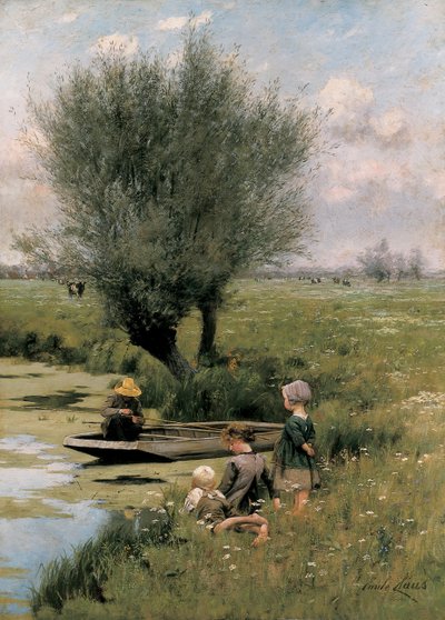 Aan de Rivieroever door Emile Claus