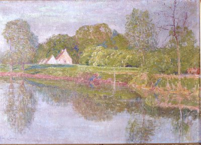Landschap aan de Leie, Een Ochtend in Mei, 1902 door Emile Claus