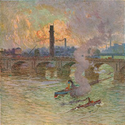 Ruw Weer, ca. 1917 door Emile Claus