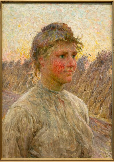 Jonge boerin door Emile Claus