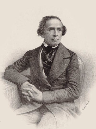 Portret van de componist Giacomo Meyerbeer 1791-1864, 1857 door Emile Desmaisons