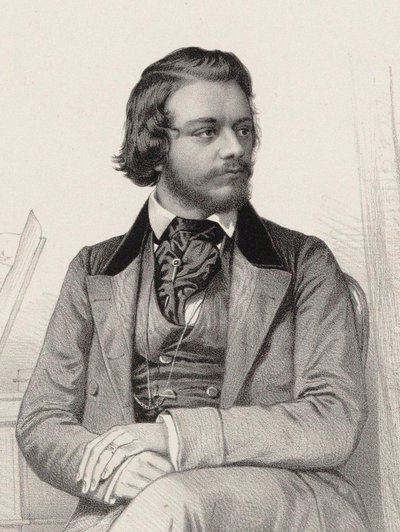 Portret van de pianist en componist Theodor Leschetizky 1830-1915, ca. 1860 door Emile Desmaisons