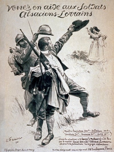 Kom de soldaten van de Elzas en Lotharingen te hulp door Emile Friant
