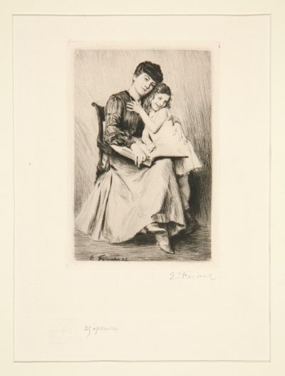 Premières Études door Emile Friant
