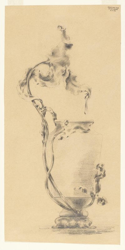 Ontwerp voor een Bronzen Vaas door Emile Galle