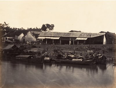 Vue de la Ville Chinoise Cholen Feuille nr. 2, Saigon, Cochinchina door Emile Gsell