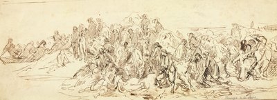 Oversteek van de Loire in oktober 1793 door Emile Jean Horace Vernet