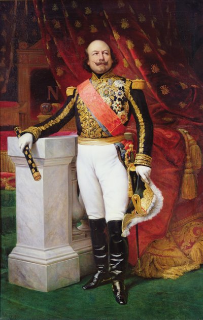 Francois Certain de Canrobert (1809 - 1895), keizerlijke maarschalk door Emile Jean Horace Vernet