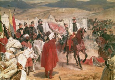 Maarschalk Thomas Bugeaud (1784-1849) en Kolonel Joseph Vantini (Yousouf) (1808-66) Tijdens de Verovering van Algerije, 1846 door Emile Jean Horace Vernet