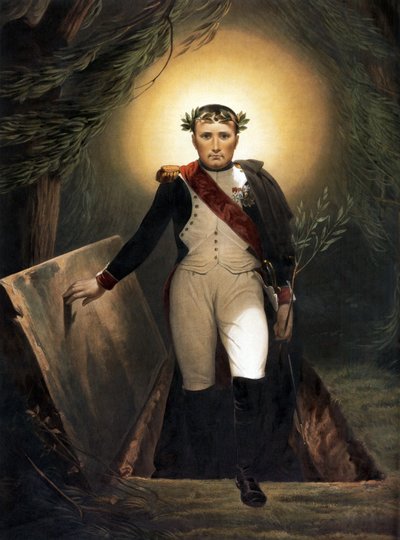 Napoleon verlaat zijn graf, c.1860 door Emile Jean Horace Vernet