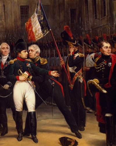Napoleons afscheid van de Keizerlijke Garde, 20 april door Emile Jean Horace Vernet