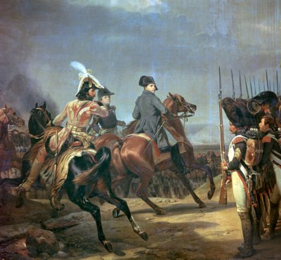 Napoleon bij de slag bij Jena, 19e eeuw door Emile Jean Horace Vernet