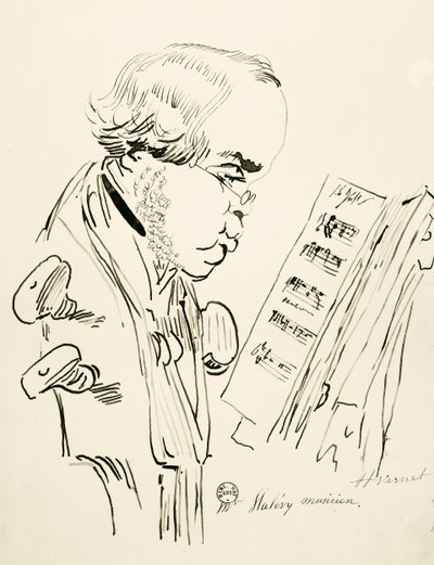 Portret van Jacques Fromental Elie Levy, bekend als Halevy door Emile Jean Horace Vernet