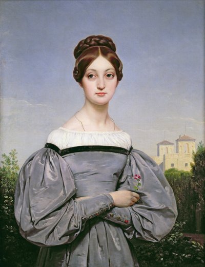 Portret van Louise Vernet (1814-45) Dochter van de Kunstenaar door Emile Jean Horace Vernet