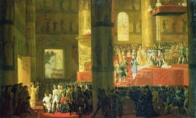 De kroning van keizerin Maria Fjodorovna (1759-1828) 1797 door Emile Jean Horace Vernet
