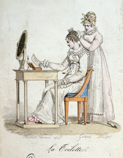De kaptafel, ca. 1816 door Emile Jean Horace Vernet
