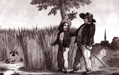 De leeuwerik en de Landheer, Fabel van La Fontaine door Emile Joseph Alexandre Gouget