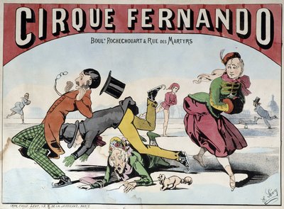 Cirque Fernando - Poster door Lévy, eind 19e eeuw door Emile Levy