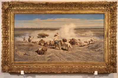 De terugkeer van de kudde door Emile Loubon (1809-1863) door Emile Loubon