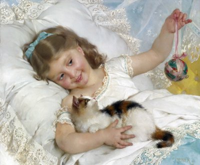 Kind en kat door Emile Munier