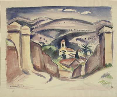 De ingang naar Cassis, ook wel de kerktoren in Cassis genoemd door Emile Othon Friesz